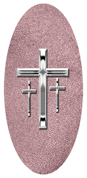 DG5000-517-SL-SH-OR Silver 3 Crosses Shimmer Orchid